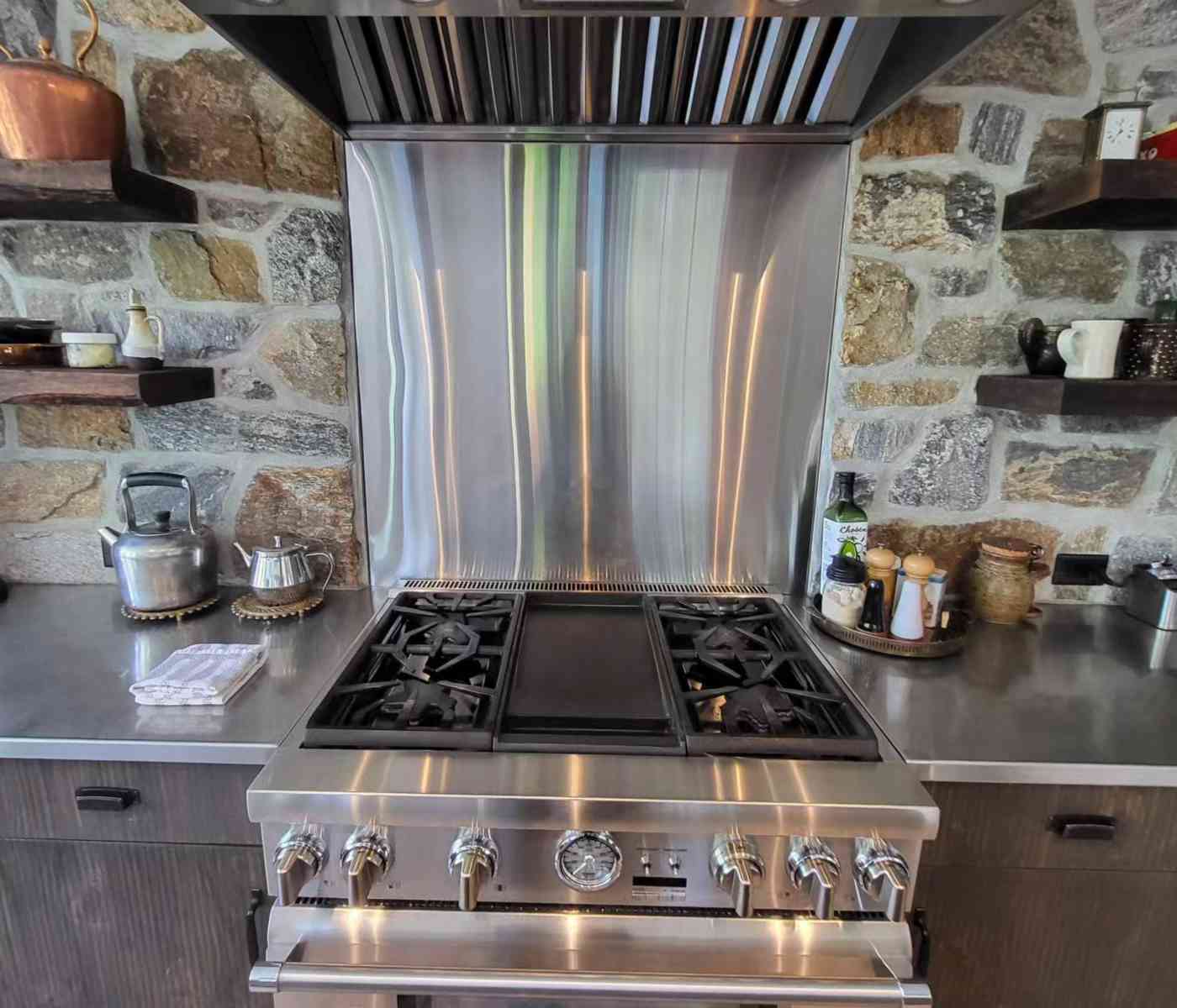 Utopian Cleaning Kelowna stainless steel stove cleaned